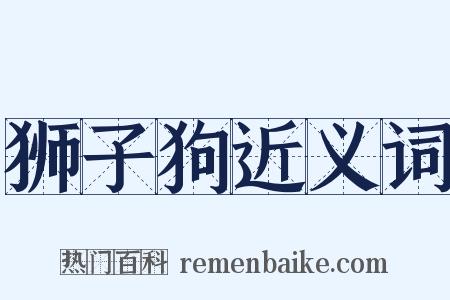 狮子狗近义词是什么意思的图片